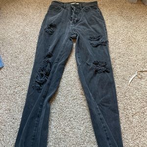 pacsun black high rise jeans waist size 24. great condition